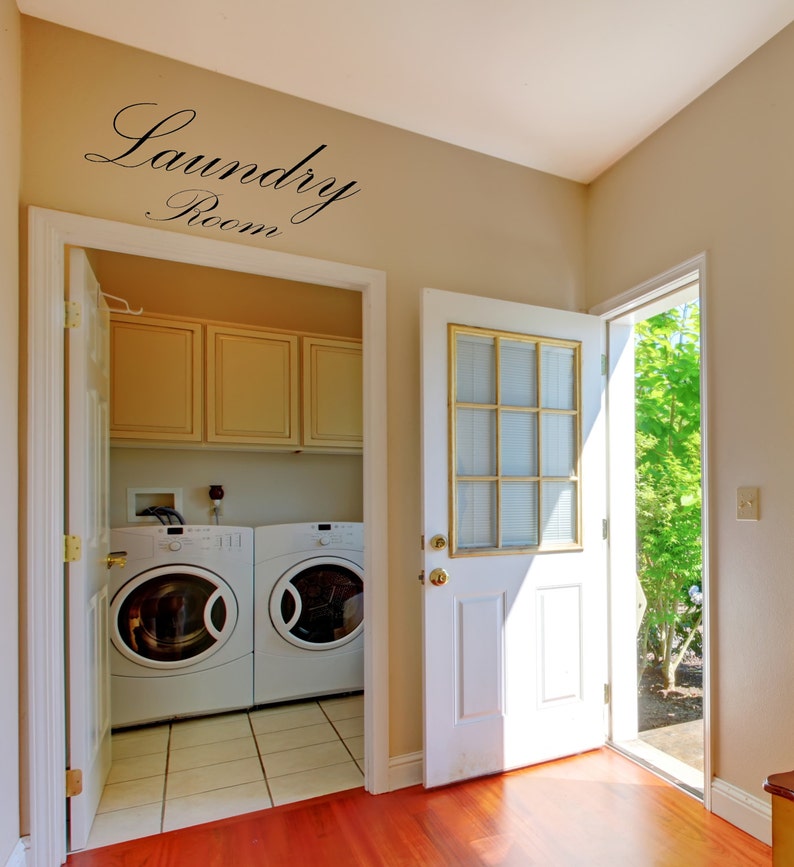 Laundry Room Vinyl Decal, Laundry Room, Wall Decal, Vinyl Decal, Wall Words image 1