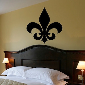 6 Autocollants Vitre Fleur De Lys - Vinyle Blanc Ou Couleur Au Choix, Neuf