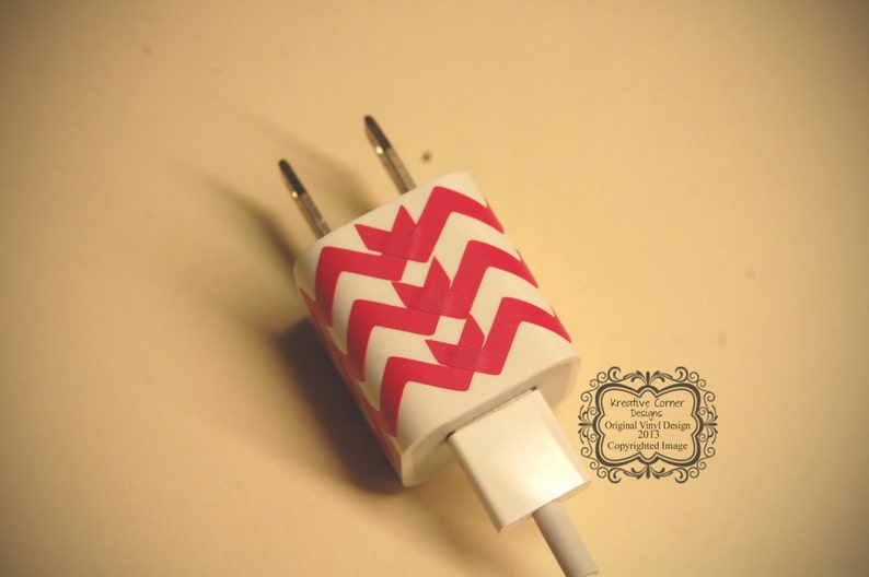 Charger Block Chevron Monogram Wrap Vinyl Decal image 2