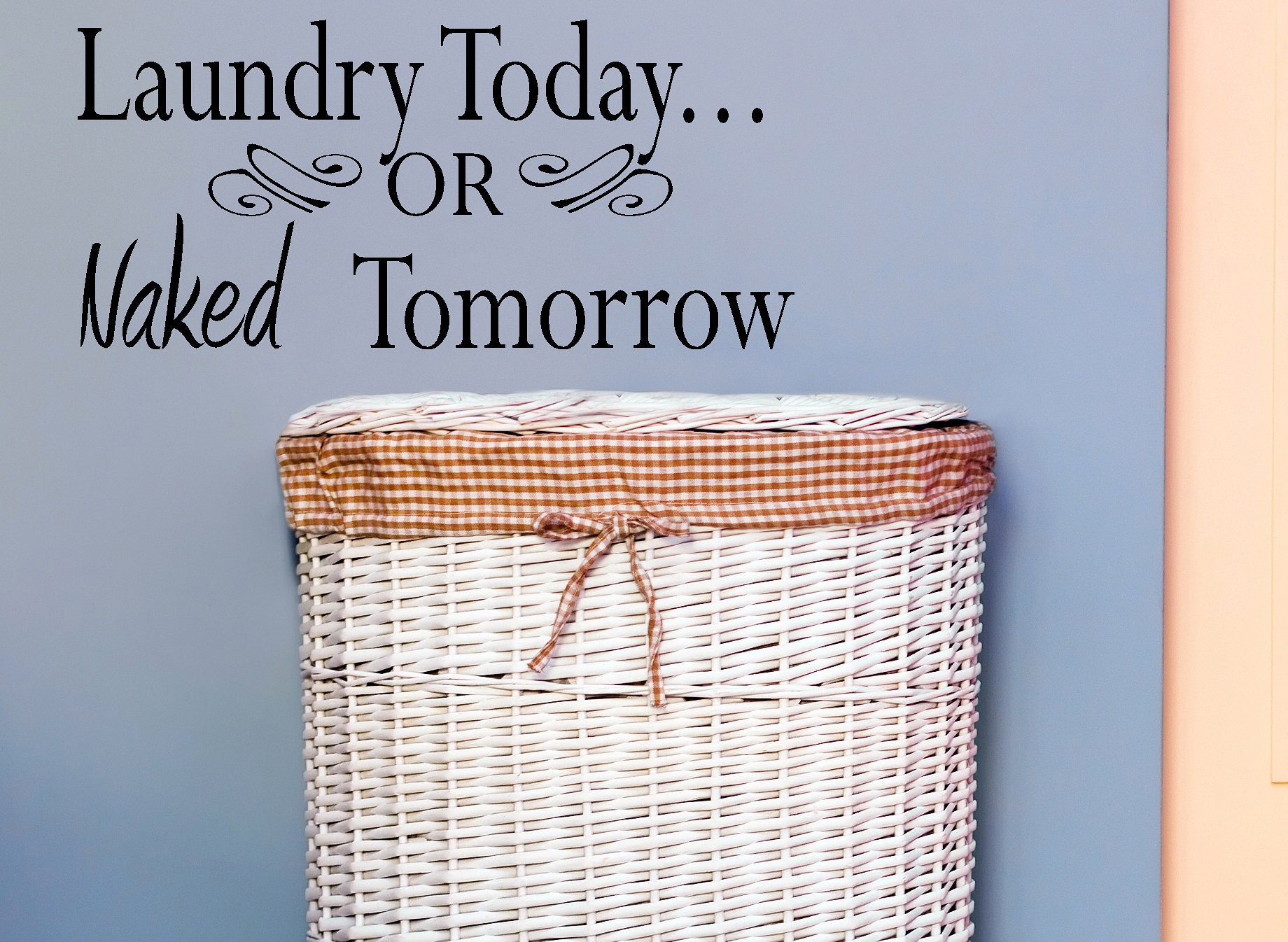 Lavandería grande hoy o mañana desnudo calcomanías de vinilo | Etsy