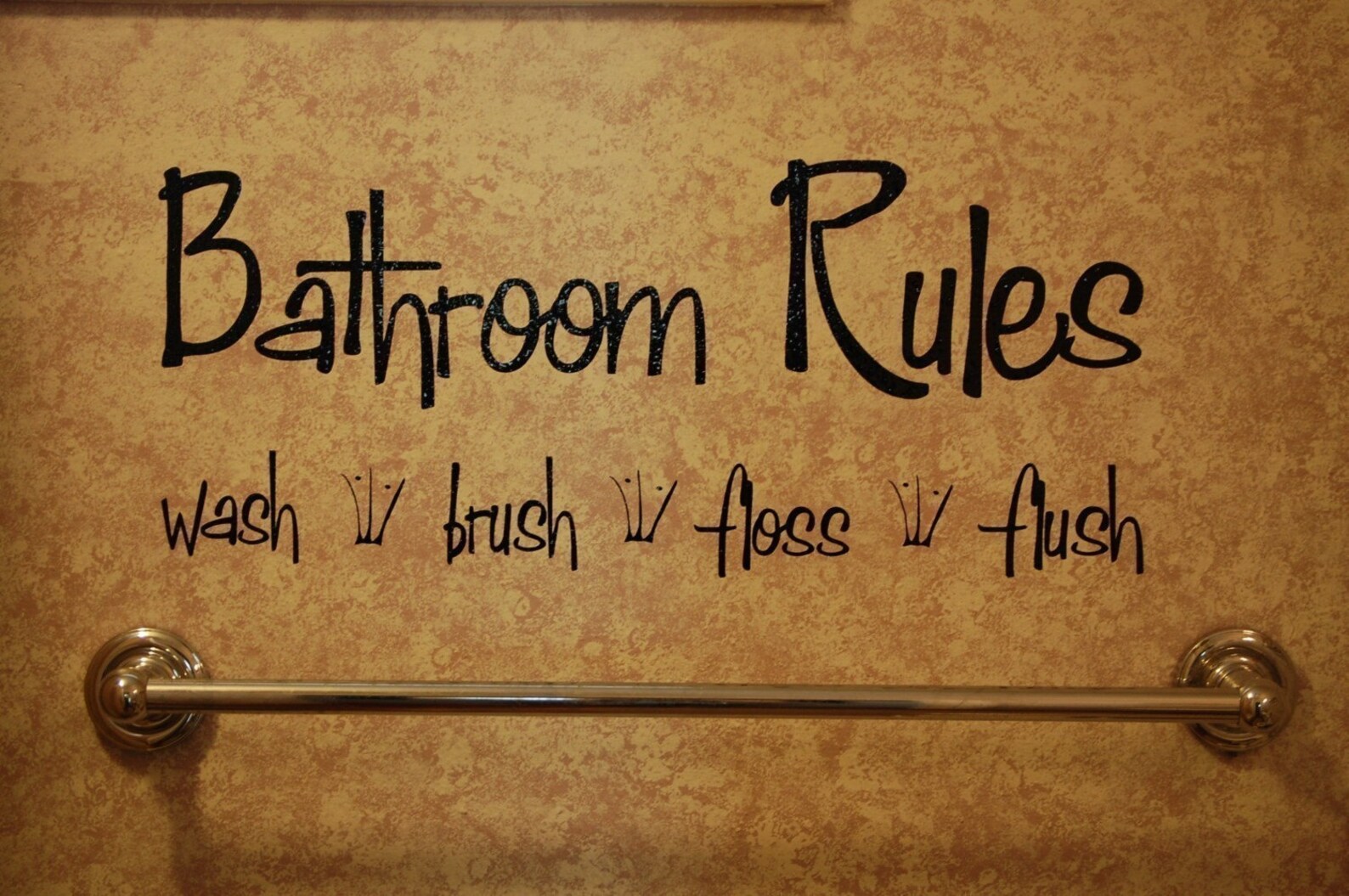Bathroom Rulesvinyl Wall Decal Etsy