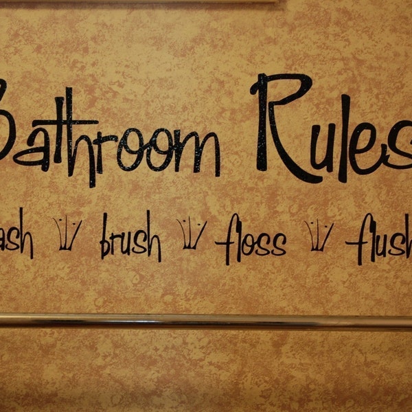 Bathroom Rules-Vinyl Wall Decal