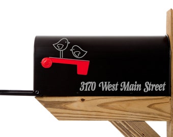 Mailbox Address with Birds / Birds / Street Address / DIY / Mailbox / Home / Vinyl Decals / Wall Stickers / Vinyl Lettering / Vinyl Decor