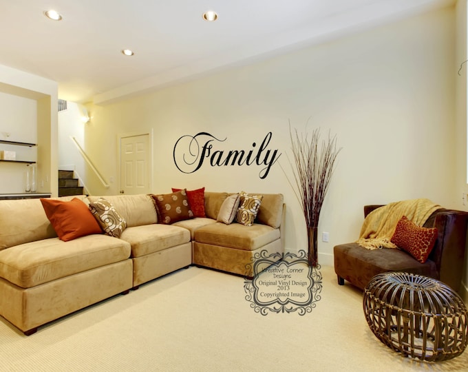 Family Wall Decal Living Room Decor Vinyl Sticker for Home Decoration ...