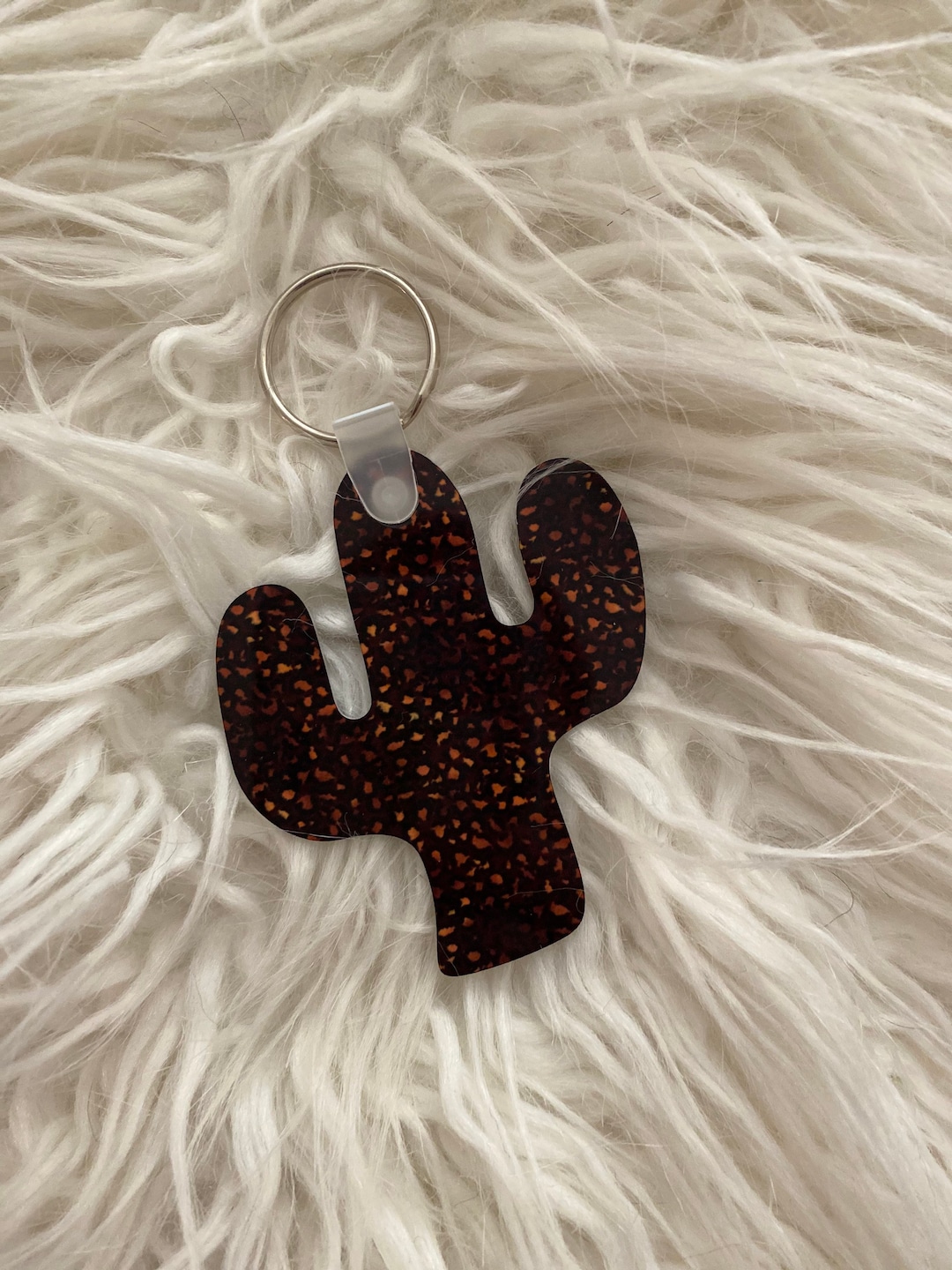 Cheetah Print Cactus Aluminum Keychain - Etsy
