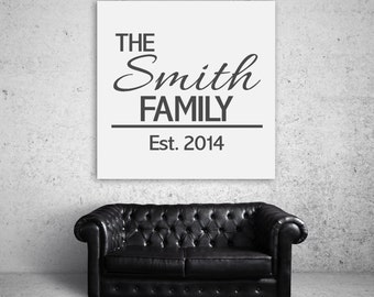 Last Name with Est. Year Wall Decal