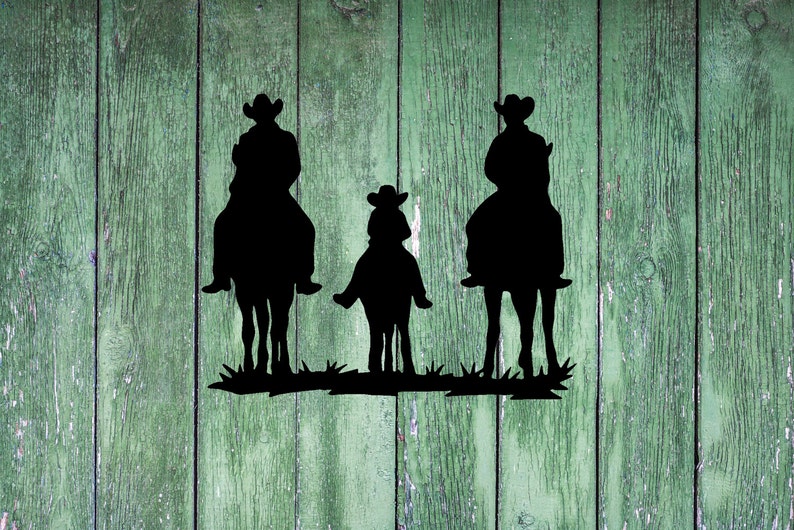 Family Riding Horses Vinyl Decal Western Decor Horse Wall - Etsy