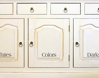 Laundry Sorter Labels Vinyl Decal
