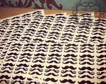 Small Mustache Vinyl Decals