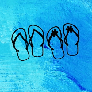 Flip Flops Your Choice Boy or Girl Vinyl decal