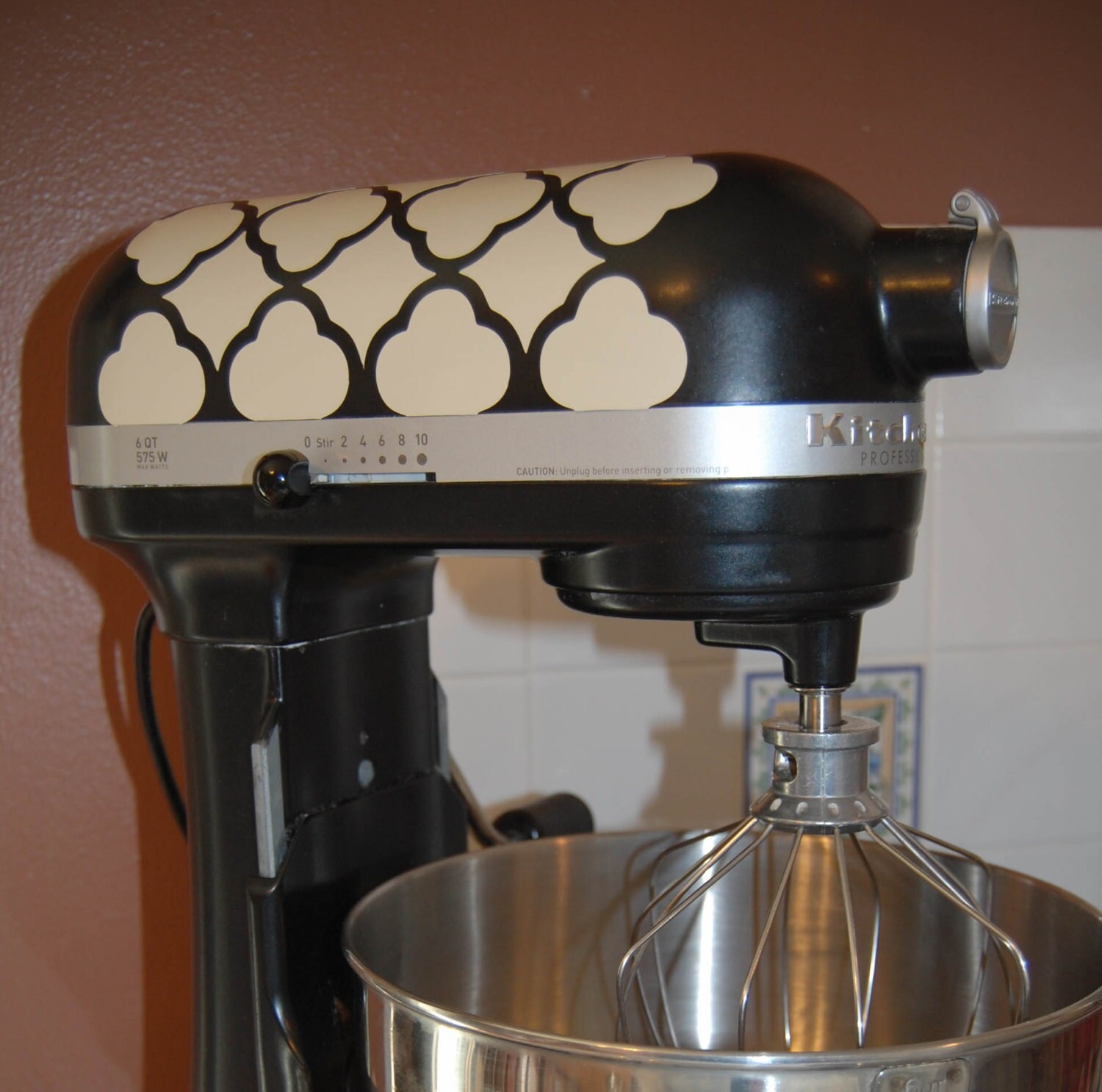 Stand up Mixer Quatrefoil Vinyl Decal Kitchen Decor Mixer Etsy