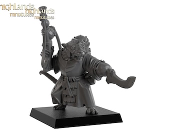 Sewer Vermin Engineer - Highlands Miniatures - 3D Printed Resin Fantasy Miniature - 32/28mm Scale