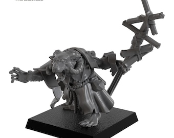 Sewer Vermin Warlock - Highlands Miniatures - 3D Printed Resin Fantasy Miniature
