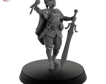 Ellen the Swallow, Witch Hunter Apprentice - Signum Games - 3D Printed Resin Fantasy Miniature
