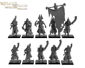 Skeletal Guard Two-Handed - Transilvanya The Fallen Realm - Highlands Miniatures - 3D Printed Resin Fantasy Miniature