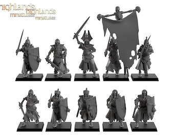 Skeletal Guard - Transilvanya The Fallen Realm - Highlands Miniatures - 3D Printed Resin Fantasy Miniature