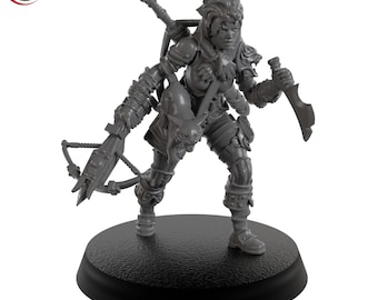 Yola, The Black Rock Shooter - Signum Games - 3D Printed Resin Fantasy Miniature