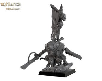 Sewer Vermin Warlord Miniature - Ratman Hero | Highlands Miniatures | 32mm Scale Fantasy Leader | 3D Printed Resin for Tabletop Wargames