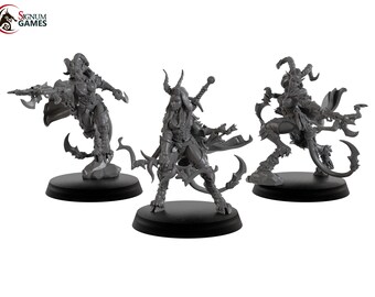 Tiefling Archer Female Demonblood by Signum Games - 3D Printed Resin Fantasy Miniature - 32/28mm Scale