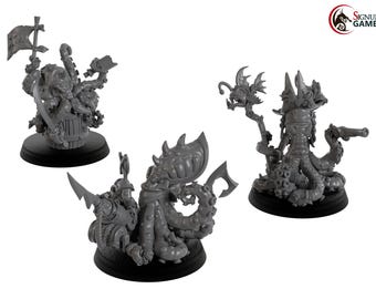 Octopus Corsairs by Signum Games - 3D Printed Resin Fantasy Illithid Miniature