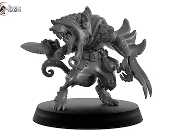 Ratfolk Assassin Walry the Ripper by Signum Games - 3D Printed Resin Fantasy Miniature