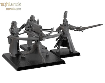 Aegean Elves Ballista Crew by Highlands Miniatures - 3D Printed Resin Fantasy Miniature
