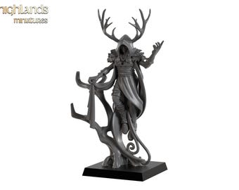 Feral Elf Druid by Highlands Miniatures | 3D Printed Resin for D&D Wargaming