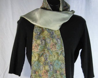 Reversible Scarf with Hand Beaded Edging