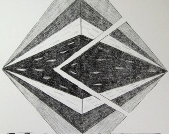 Faceted Convergence/Stone Lithograph/Hand Pulled