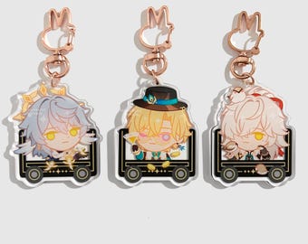 Honkai Star Rail Keychains, Aventurine, Sunday, Jingyuan, Astral Express, by Moonbuns