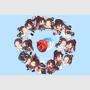 MDZS Wangxian Art Print, Wei Wuxian, Lan Wangji, Mo Dao Zu Shi, Untamed, Moonbuns