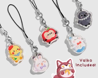 Love and Deepspace Phone Charms, LADS Mascots, Sylus, Caleb, Zayne, Rafayel, Xavier, Valko, Moonbuns
