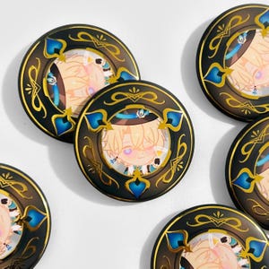 Aventurine Coin Pin Gold Foil | Sticker | Honkai Star Rail | HSR | Hoyoverse | Badge, Moonbuns
