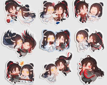 MDZS Aufkleber, Mo Dao Zu Shi, Ungezähmte, Wangxian, Lan Wangji, Wei Wuxian, Danmei, Moonbuns