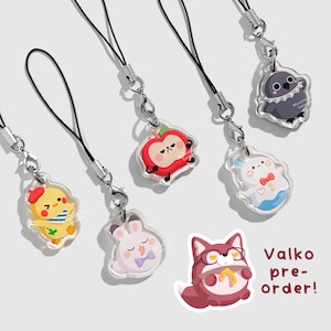 ラブ＆ディープスペースの携帯ストラップ、LADSマスコット、サイラス、カレブ、ゼイン、ラファエル、ザビエル、ヴァルコ、ムーンバンズ