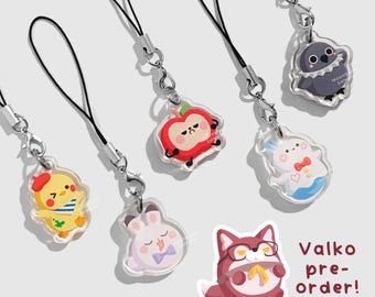 Love and Deepspace Phone Charms, LADS Mascots, Sylus, Caleb, Zayne, Rafayel, Xavier, Valko, Moonbuns