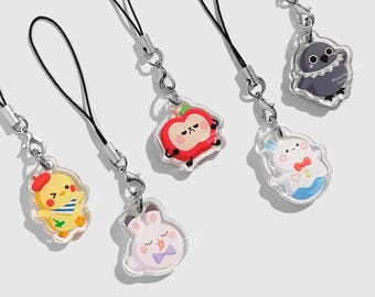 Love and Deepspace Phone Charms, LADS Mascots, Sylus, Caleb, Zayne, Rafayel, Xavier by Moonbuns