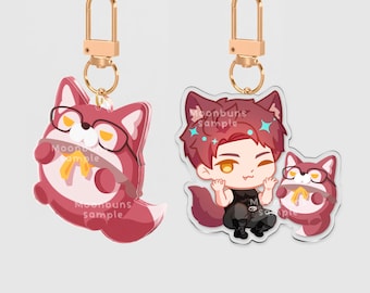 Love and Deepspace Valko Keychains Sylus, Caleb, Rafayel, Zayne, Xavier, LADS, Moonbuns