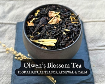 Chá de Flores de Olwen - Chá Floral Ritualístico para Renovação e Calma