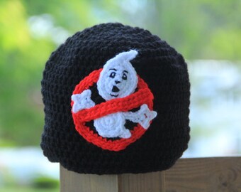 Ghost Busters Beanie No Entry For Ghost Hat Embroidered Design