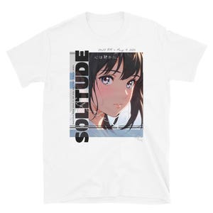 Anime Girl T-Shirt: &quot;Solitude&quot; Vaporwave Graphic Tee