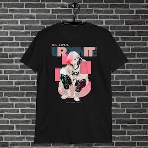 Urban Streetwear Anime T-Shirt – Japanese Aesthetic Graphic Tee, Vaporwave Manga Girl, Harajuku Style Shirt, Unisex Gift