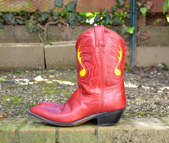 Made in USA Code West Cowboy Boots sz 8 Eu 38.5 - Etsy