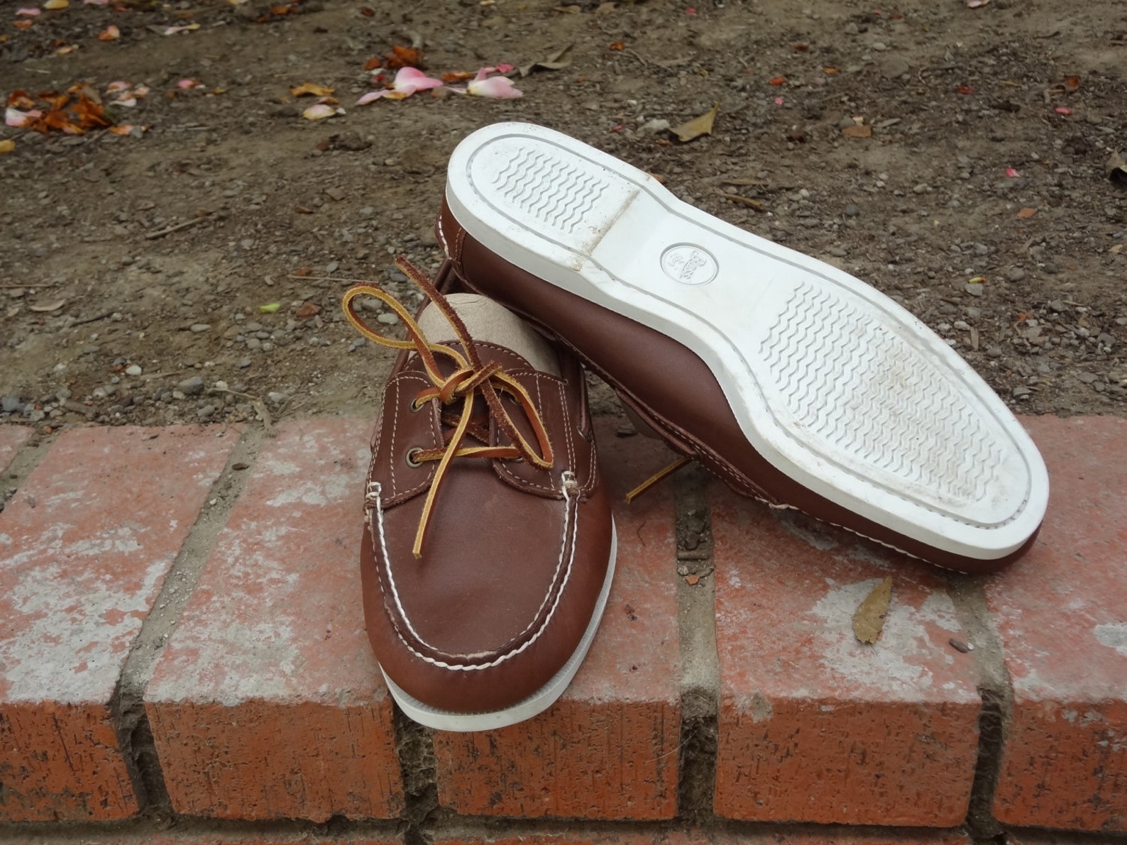 Mens Vintage Boat Shoes Sz 10M Eu 43.5 Etsy
