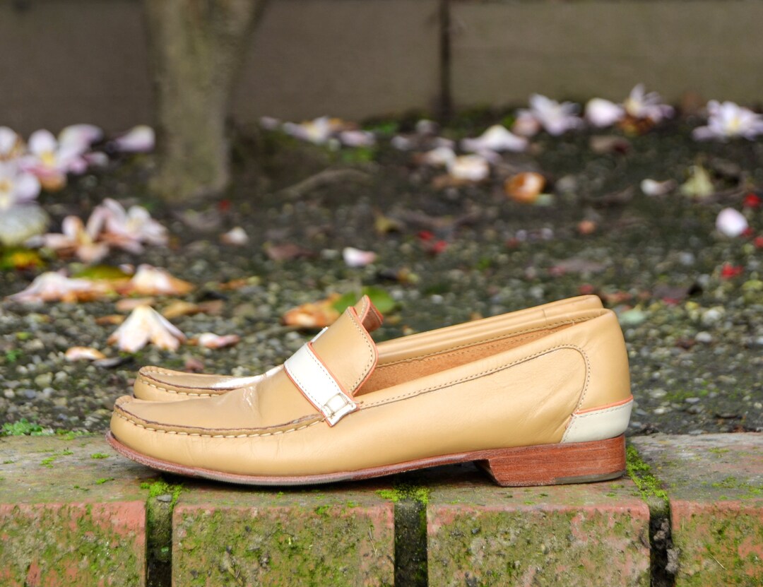 Cole Haan - Tan and Cream Loafers ( Sz 6B , Eu 36.5) - Etsy display picture 1