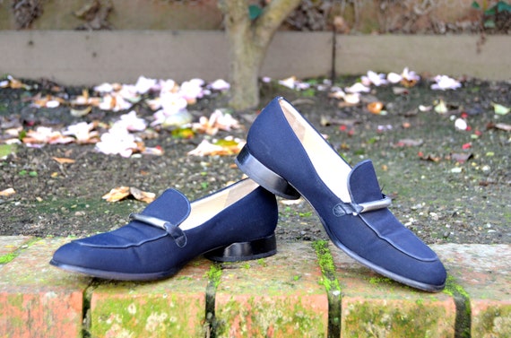 Adriana Navy Blue Loafers