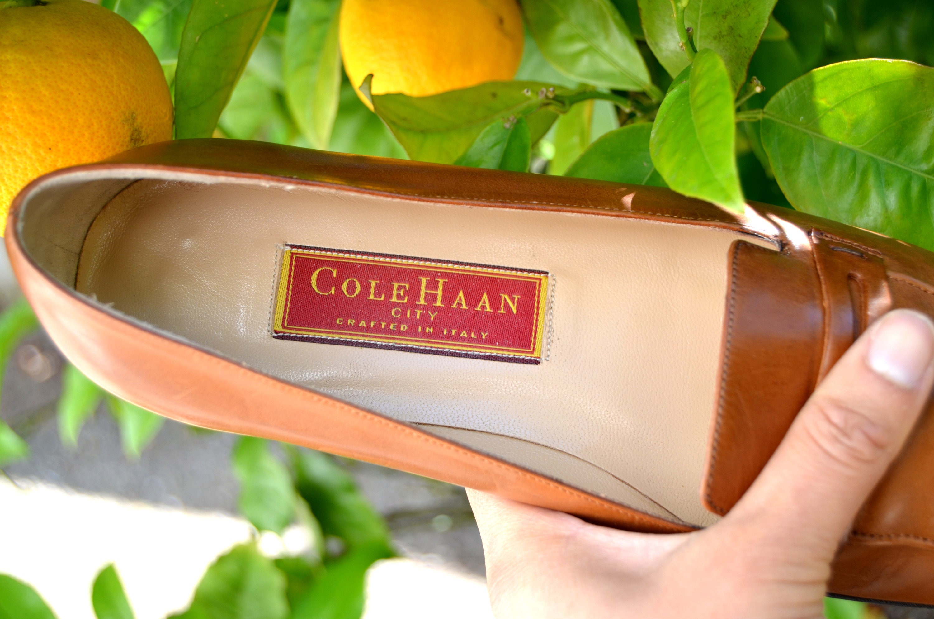 Made in Italy - Cole Haan - Tan Leather Loafer Style Shoes  display picture 2