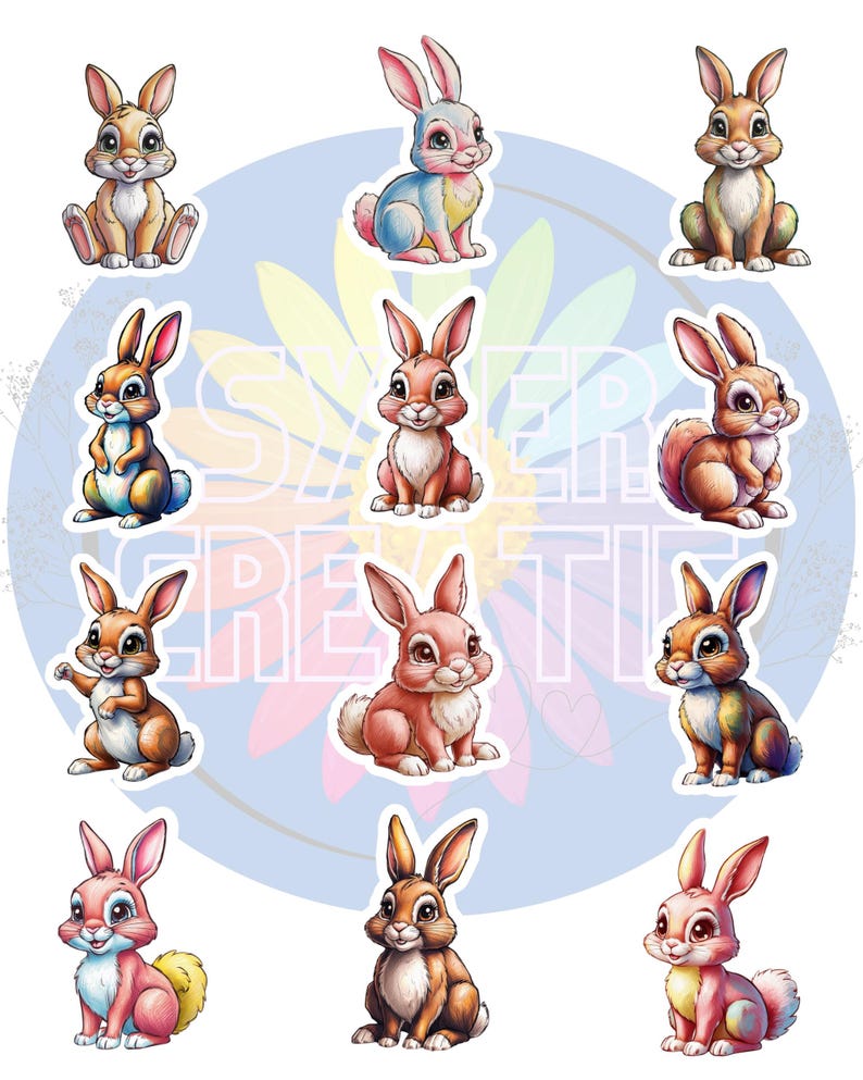 Rabbit Game Sticker Rabbit Stickers for Kids – Fun Rewards for Teachers and Classroom ...