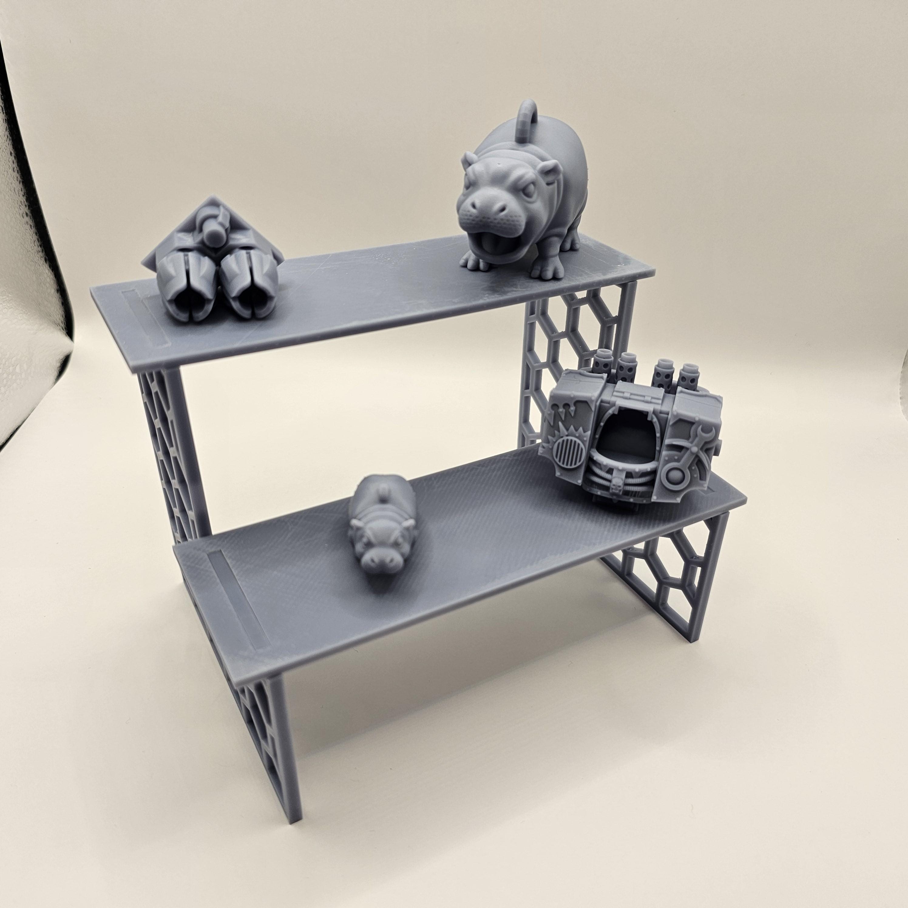 3D Printed Display Stand With 2 Shelves for Miniature Models - Display ...