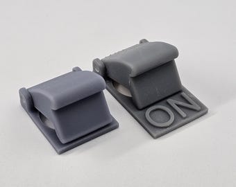 3D Printed Cat Proof Power Button Cover, PC Case Power Button, Flip Switch Button Cover, Gaming PC Power Button Cover.